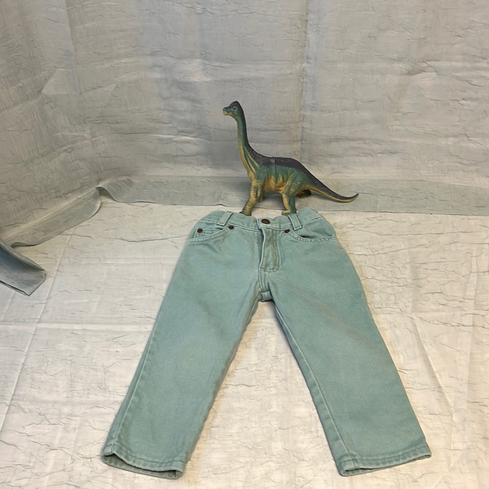 Kids Light Green Blue Jeans | 2